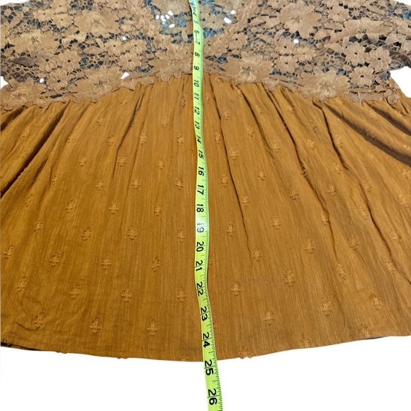 Free People Lina Folk Gypsy Peasant Festival Floral embroidered crochet top - Picture 5 of 9